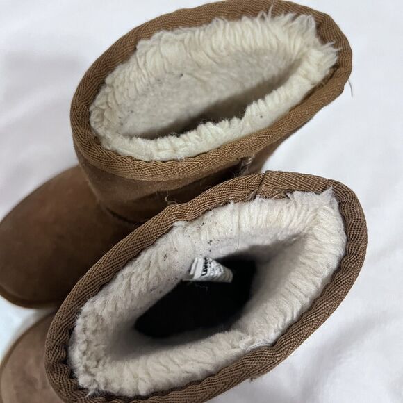 Lamo Winter Boots 13 Y Brown Tan Faux Fur-Lined Outdoor Warmth Cozy Mid Calf - Picture 4 of 9